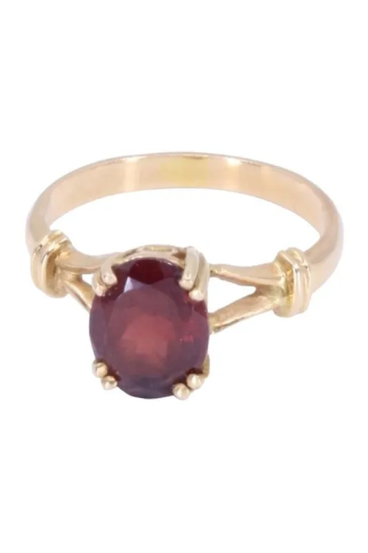 BAGUE MODERNE GRENAT sold by 58 Facettes