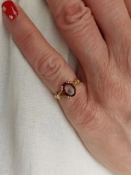 BAGUE MODERNE GRENAT sold by 58 Facettes product image thumbnail 2