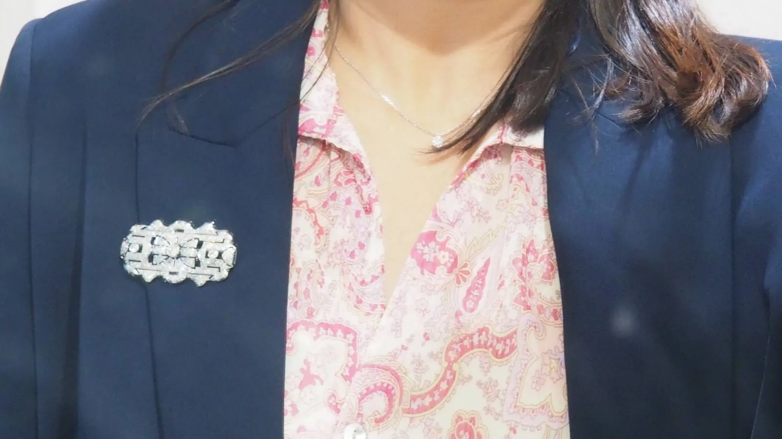 Broche Art Déco en platine et diamants sold by 58 Facettes product image thumbnail 3