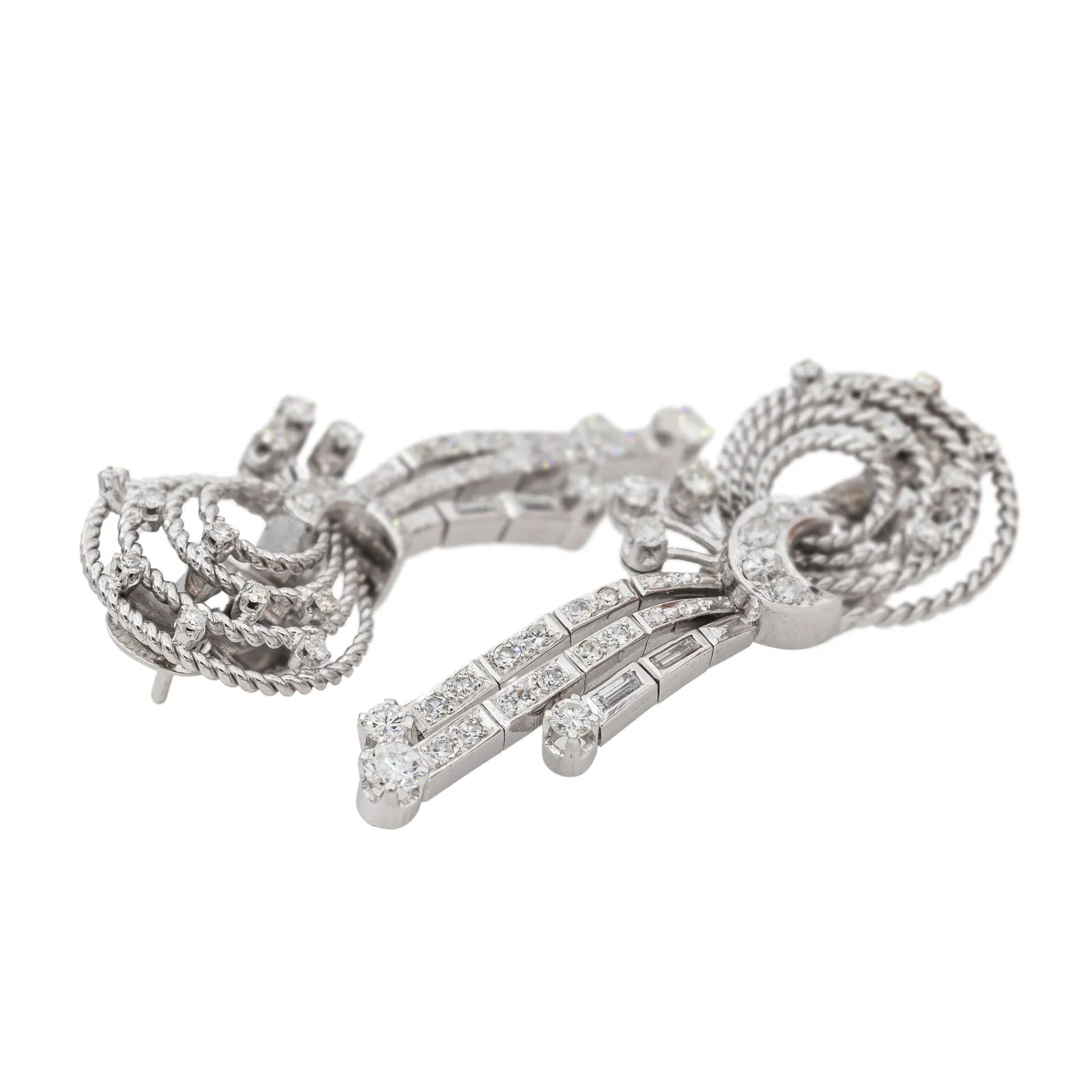 Boucles d'oreilles Palladium Diamant sold by 58 Facettes product image thumbnail 5