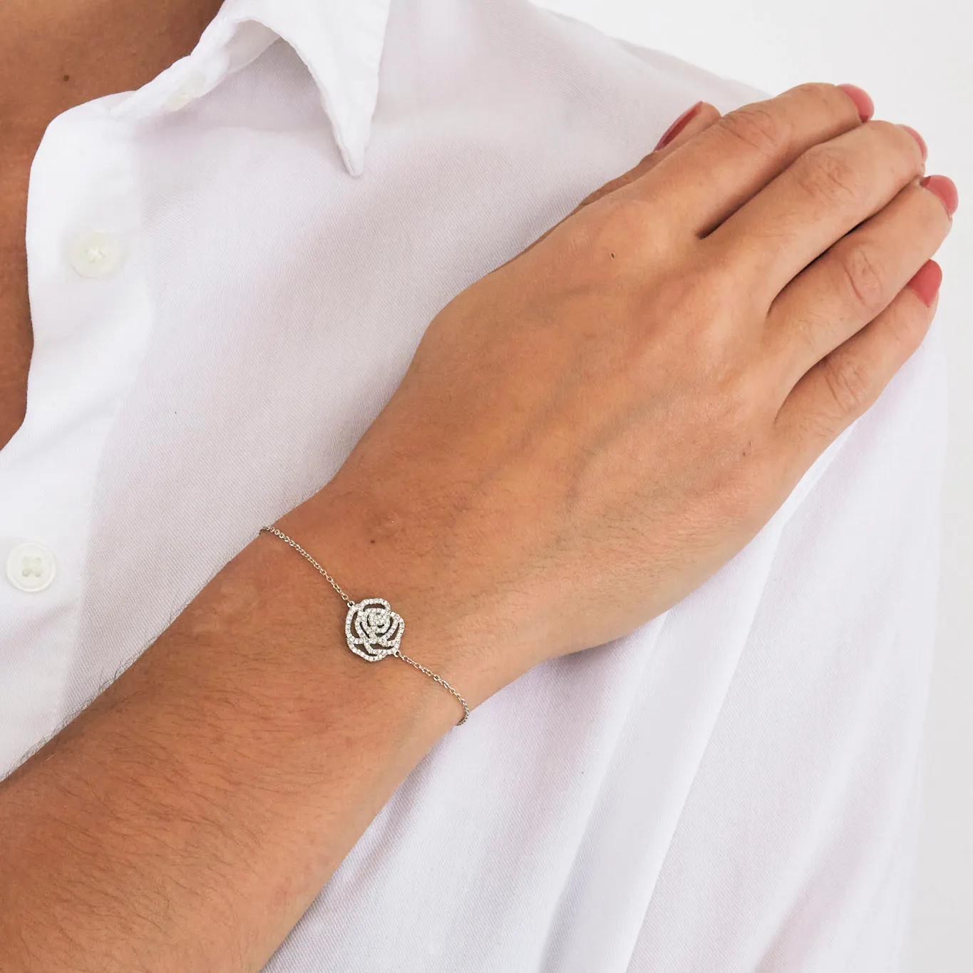 Bracelet or gris avec diamants sold by 58 Facettes product image thumbnail 2