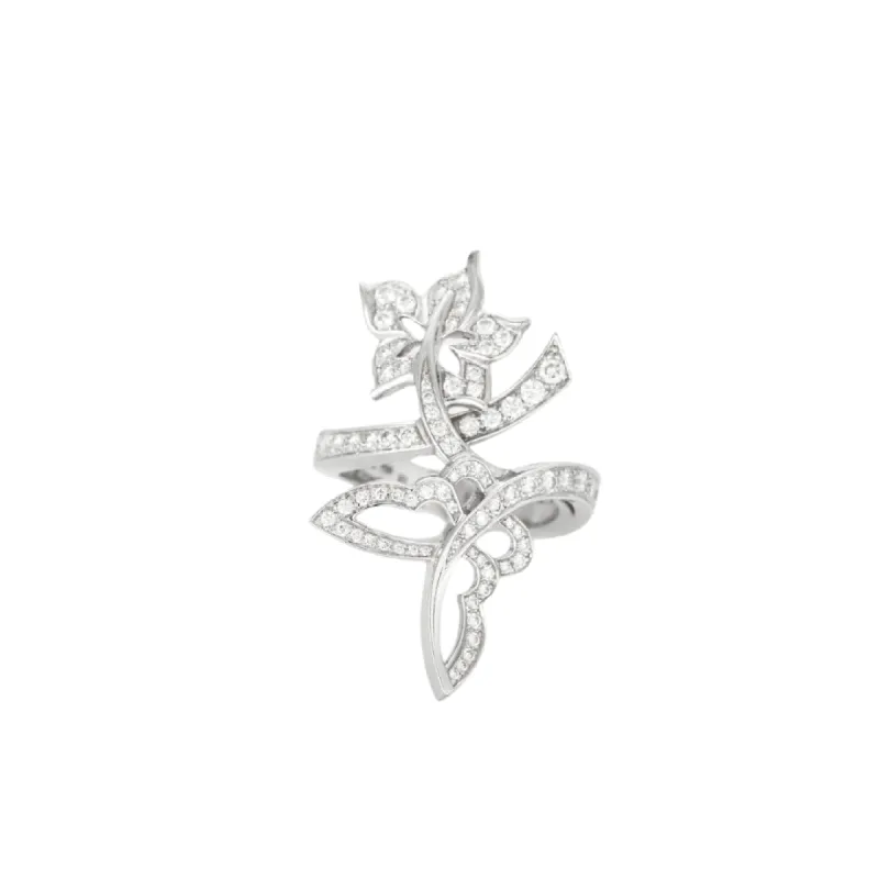 VAN CLEEF & ARPELS - Bague Flying Butterfly or gris diamants sold by 58 Facettes