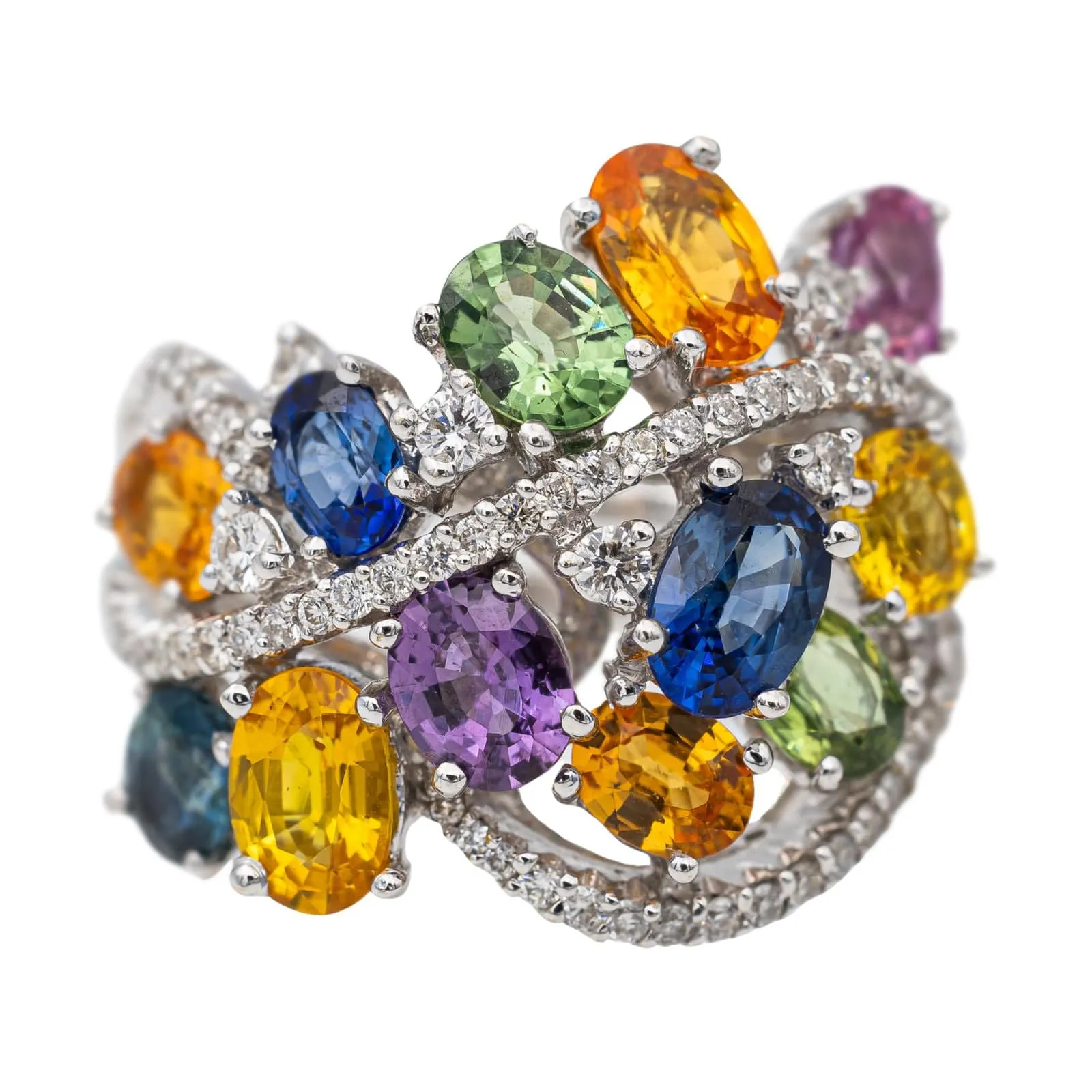 Bague Or blanc Saphir sold by 58 Facettes