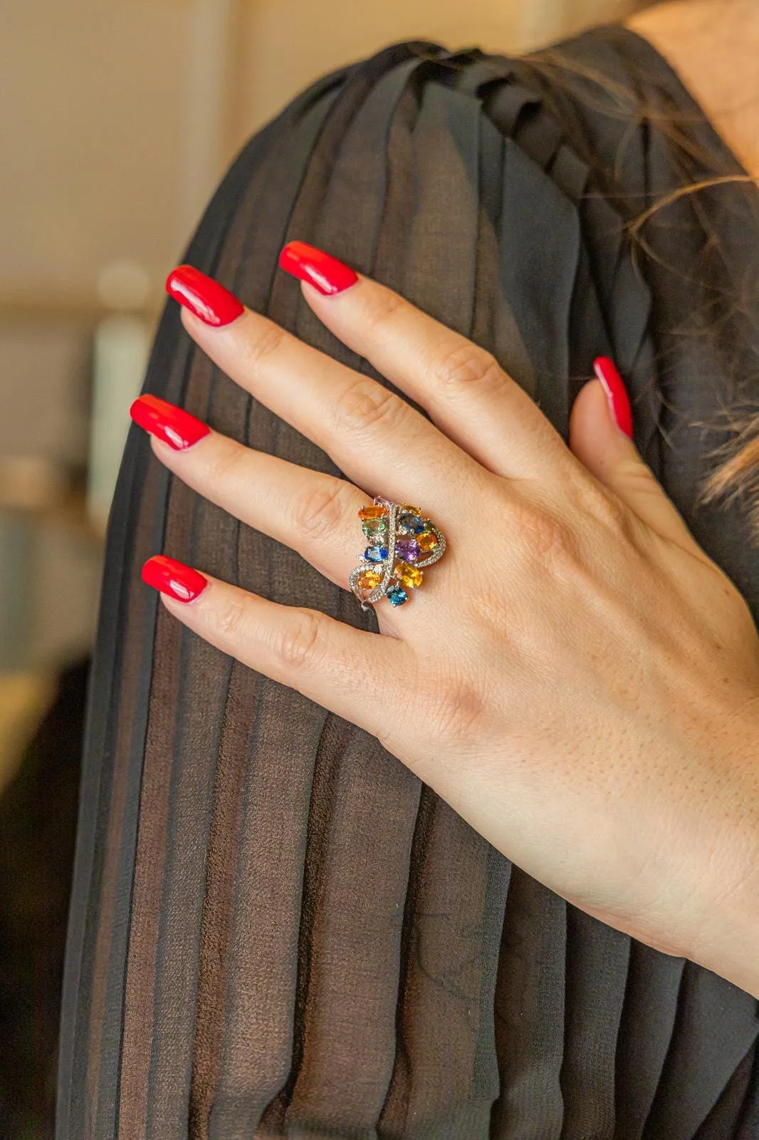 Bague Or blanc Saphir sold by 58 Facettes product image thumbnail 2