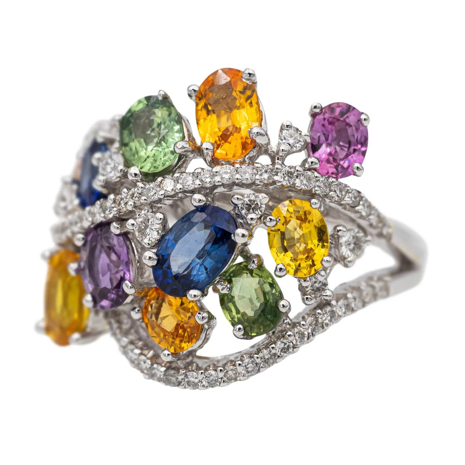 Bague Or blanc Saphir sold by 58 Facettes product image thumbnail 3