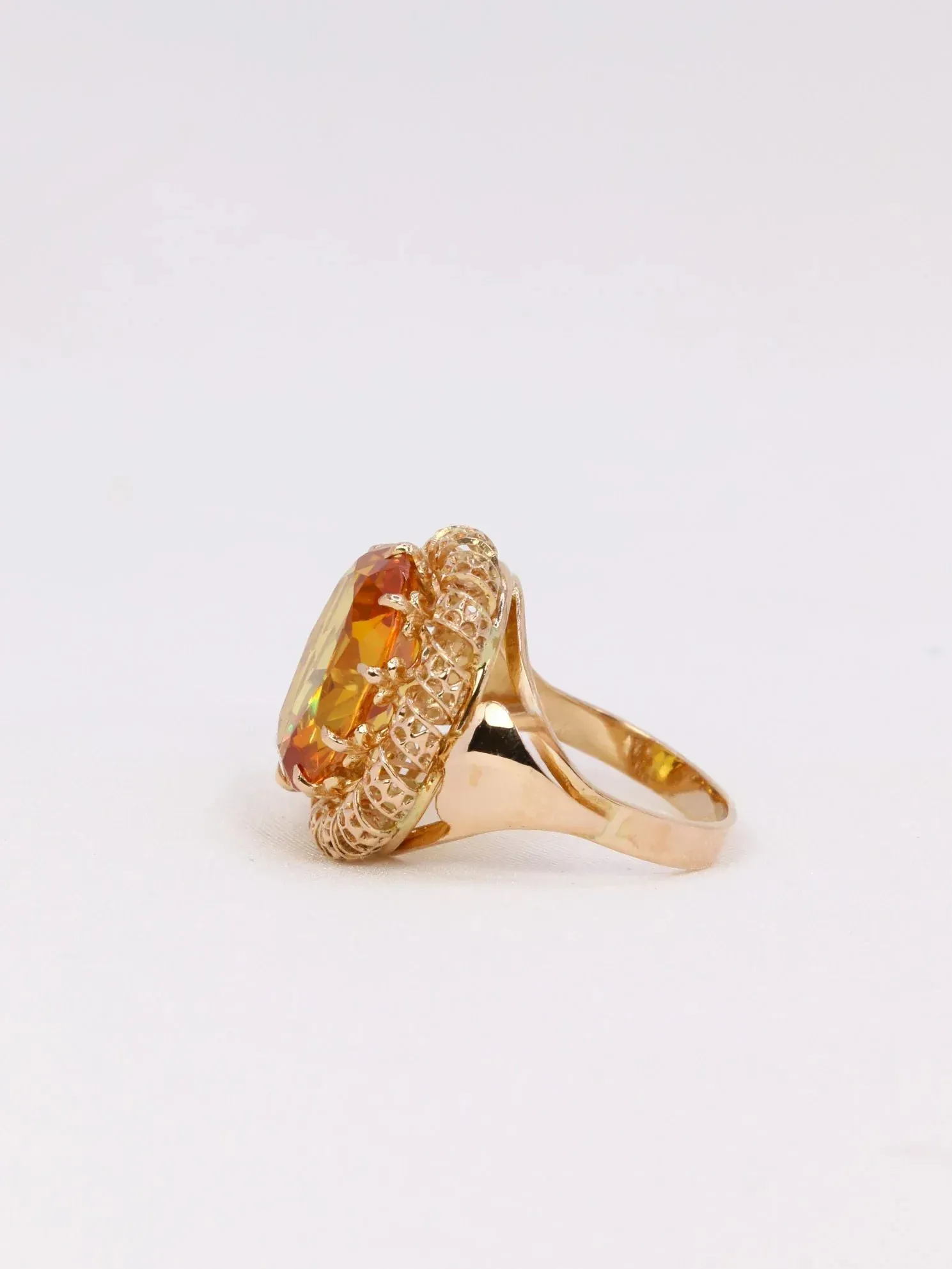 Bague cocktail citrine 5 carats sold by 58 Facettes product image thumbnail 4