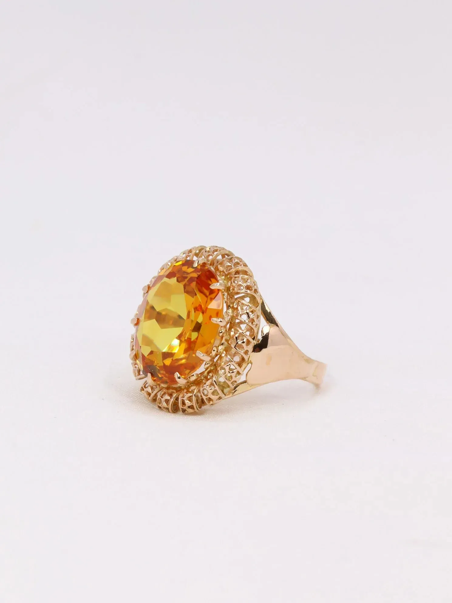 Bague cocktail citrine 5 carats sold by 58 Facettes product image thumbnail 3