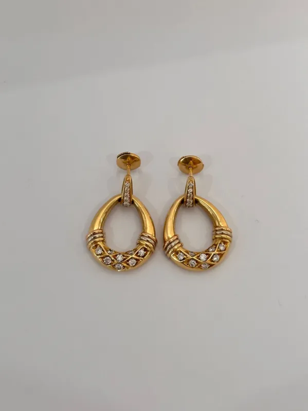 CARTIER - Boucles d'oreilles en diamant et or jaune sold by 58 Facettes