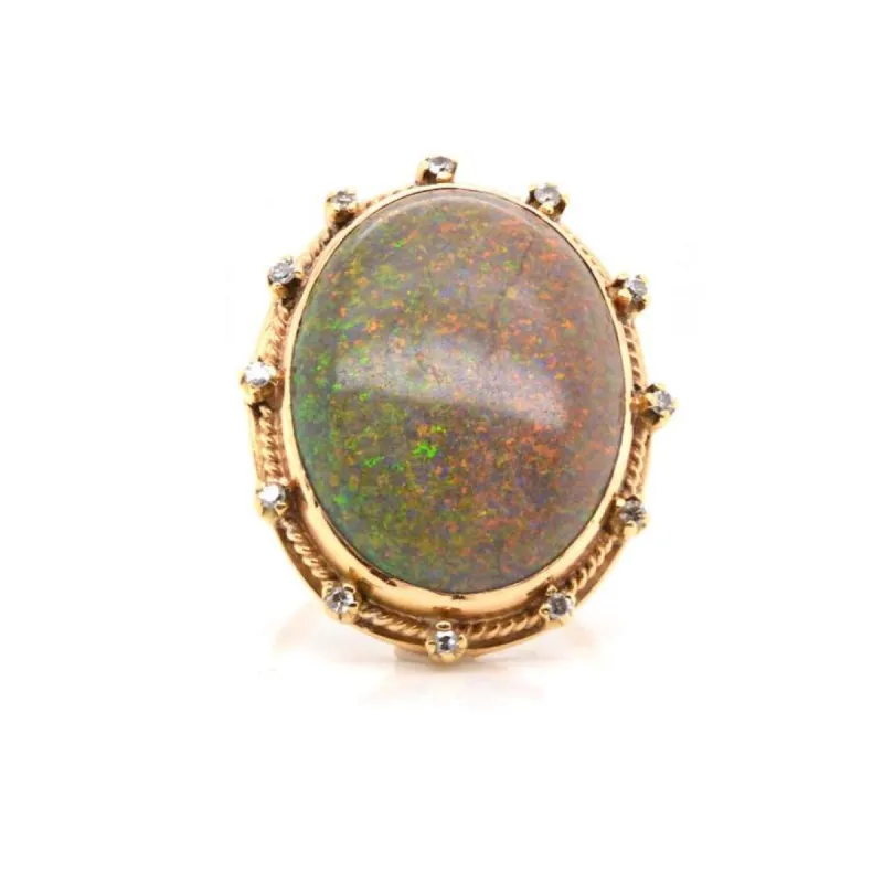 Bague Or jaune Opale Diamants sold by 58 Facettes