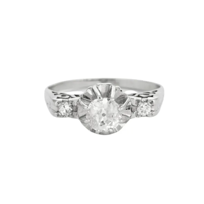 Bague Or blanc Diamants sold by 58 Facettes