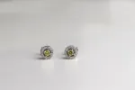 Boucles d'oreilles saphirs jaune diamants sold by 58 Facettes