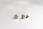 Boucles d'oreilles saphirs jaune diamants sold by 58 Facettes
