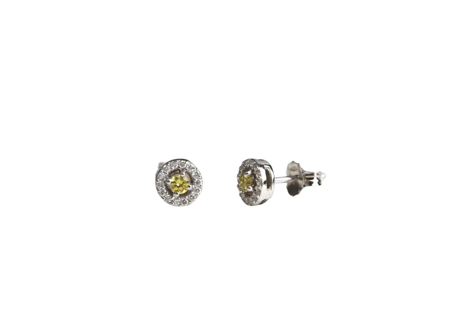 Boucles d'oreilles saphirs jaune diamants sold by 58 Facettes