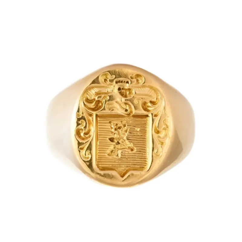 Chevalière à décor d'armoiries sold by 58 Facettes