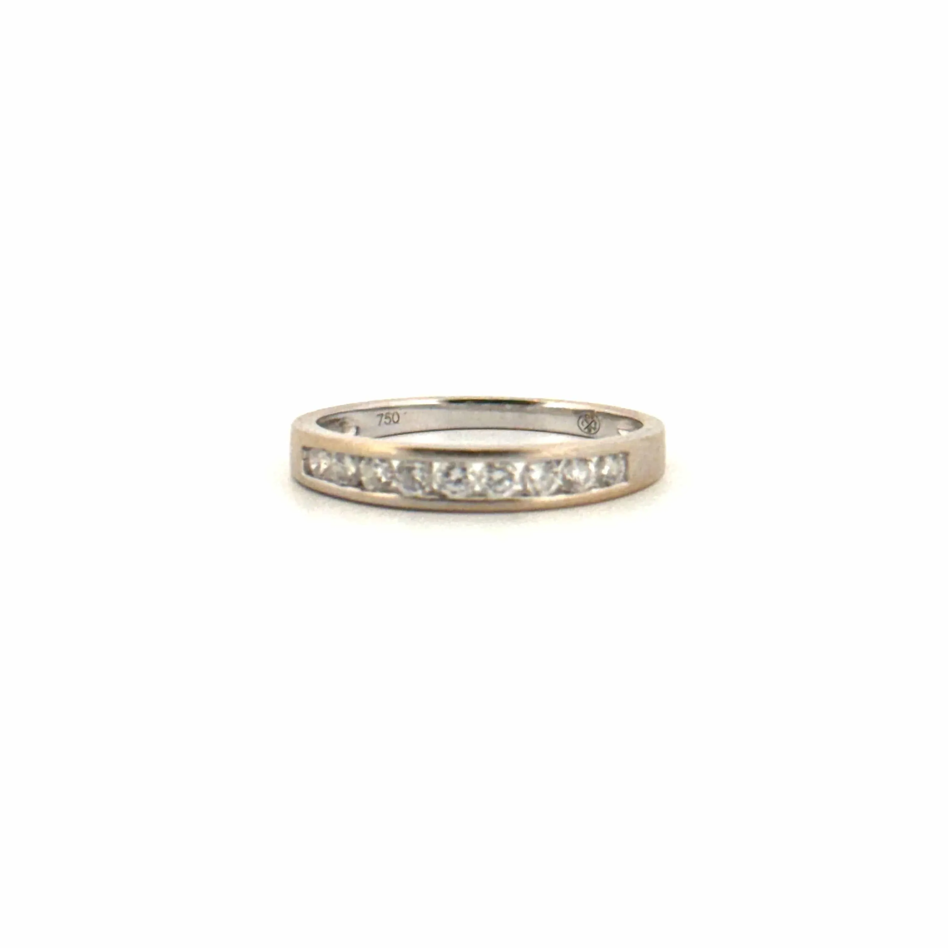 Alliance Demi-Tour Or Blanc 9 Diamants sold by 58 Facettes