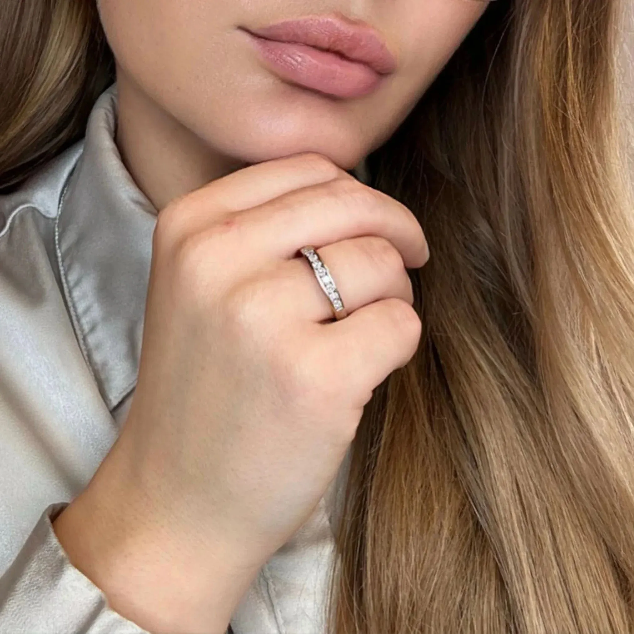 Alliance Demi-Tour Or Blanc 9 Diamants sold by 58 Facettes product image thumbnail 2