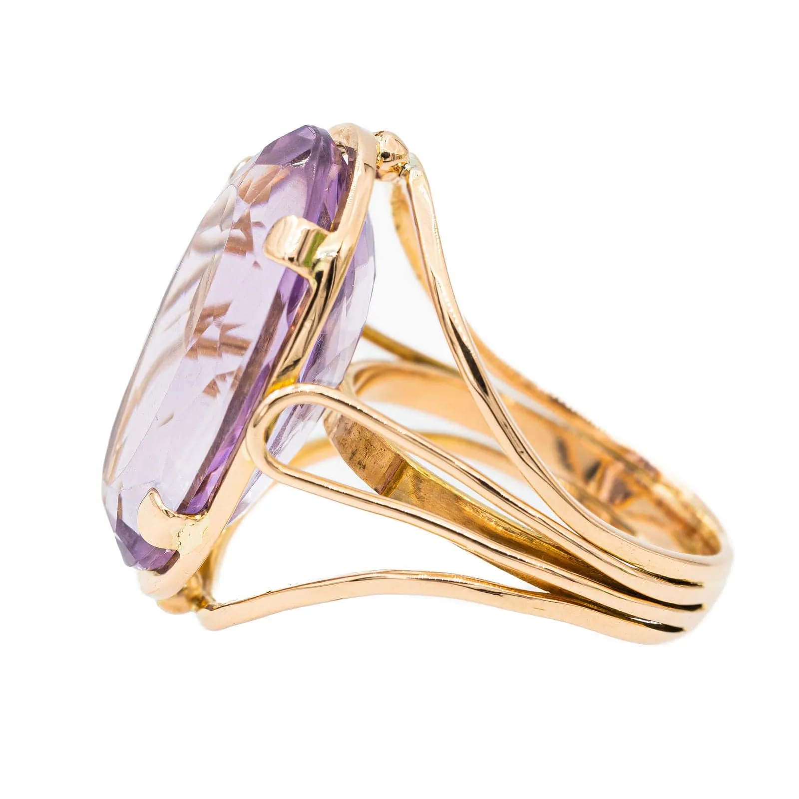 Bague Cocktail Or rose Améthyste sold by 58 Facettes product image thumbnail 4