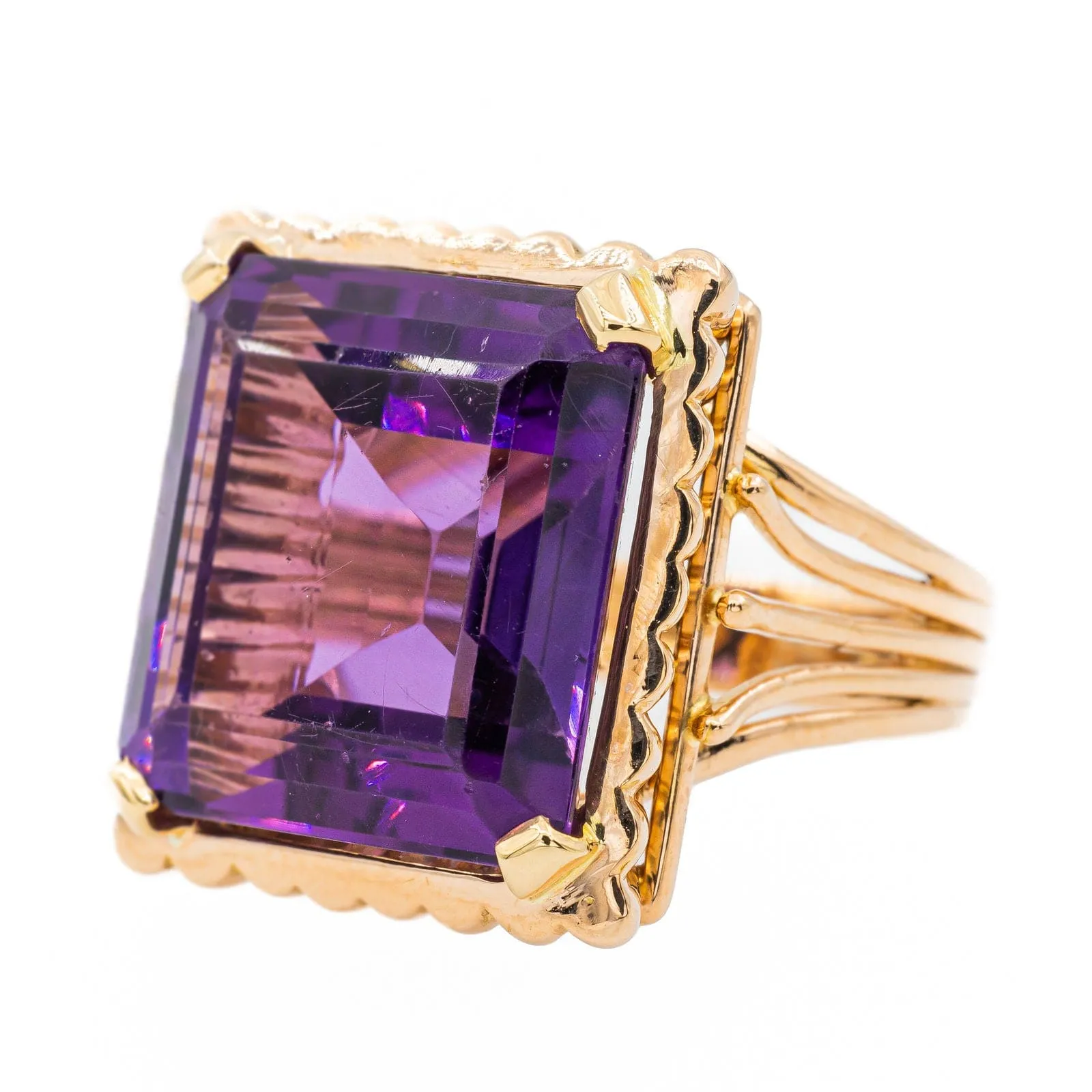 Bague Cocktail Or rose Améthyste sold by 58 Facettes product image thumbnail 3