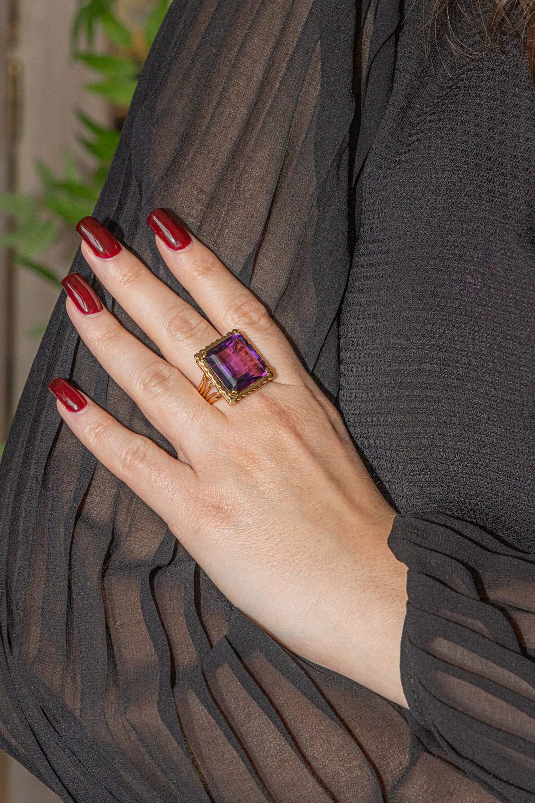 Bague Cocktail Or rose Améthyste sold by 58 Facettes product image thumbnail 2