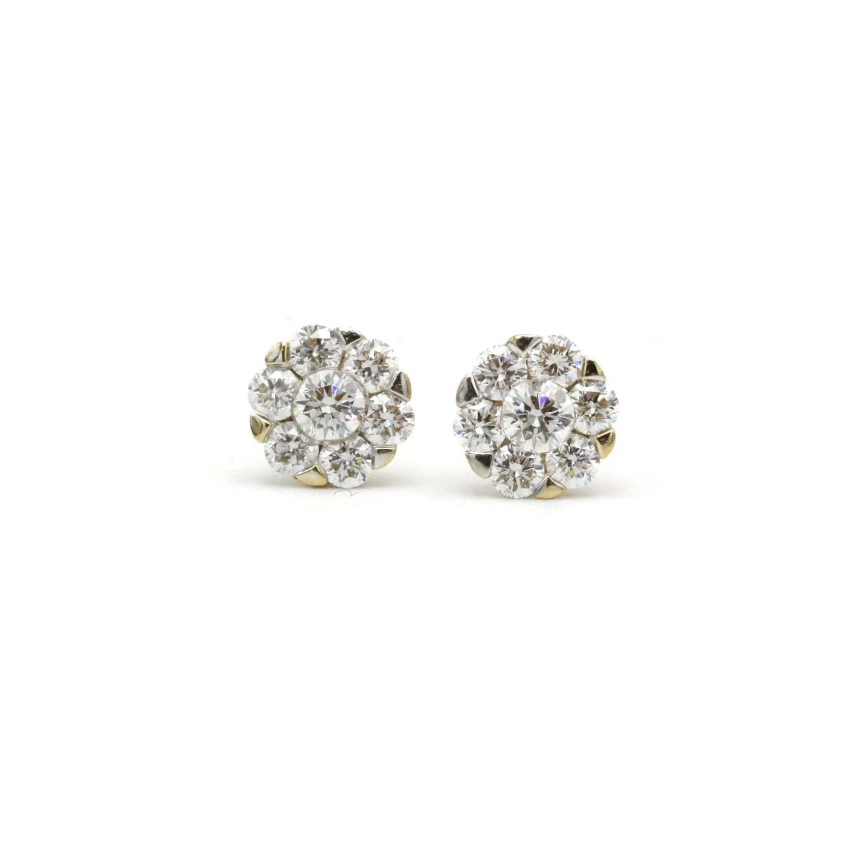Boucles d'oreilles Fleurs 14 Diamants sold by 58 Facettes