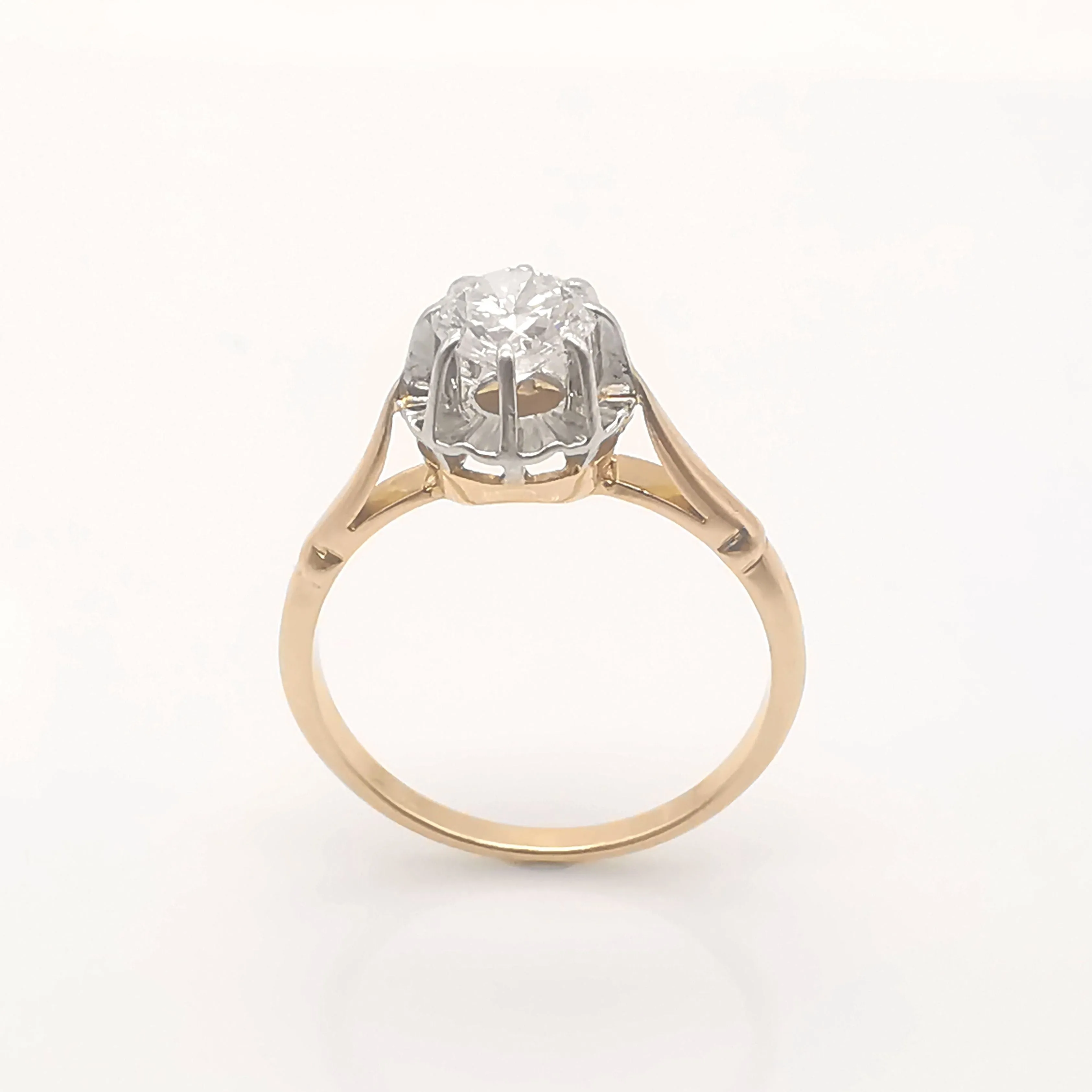 bague solitaire Or platine & diamant sold by 58 Facettes product image thumbnail 2