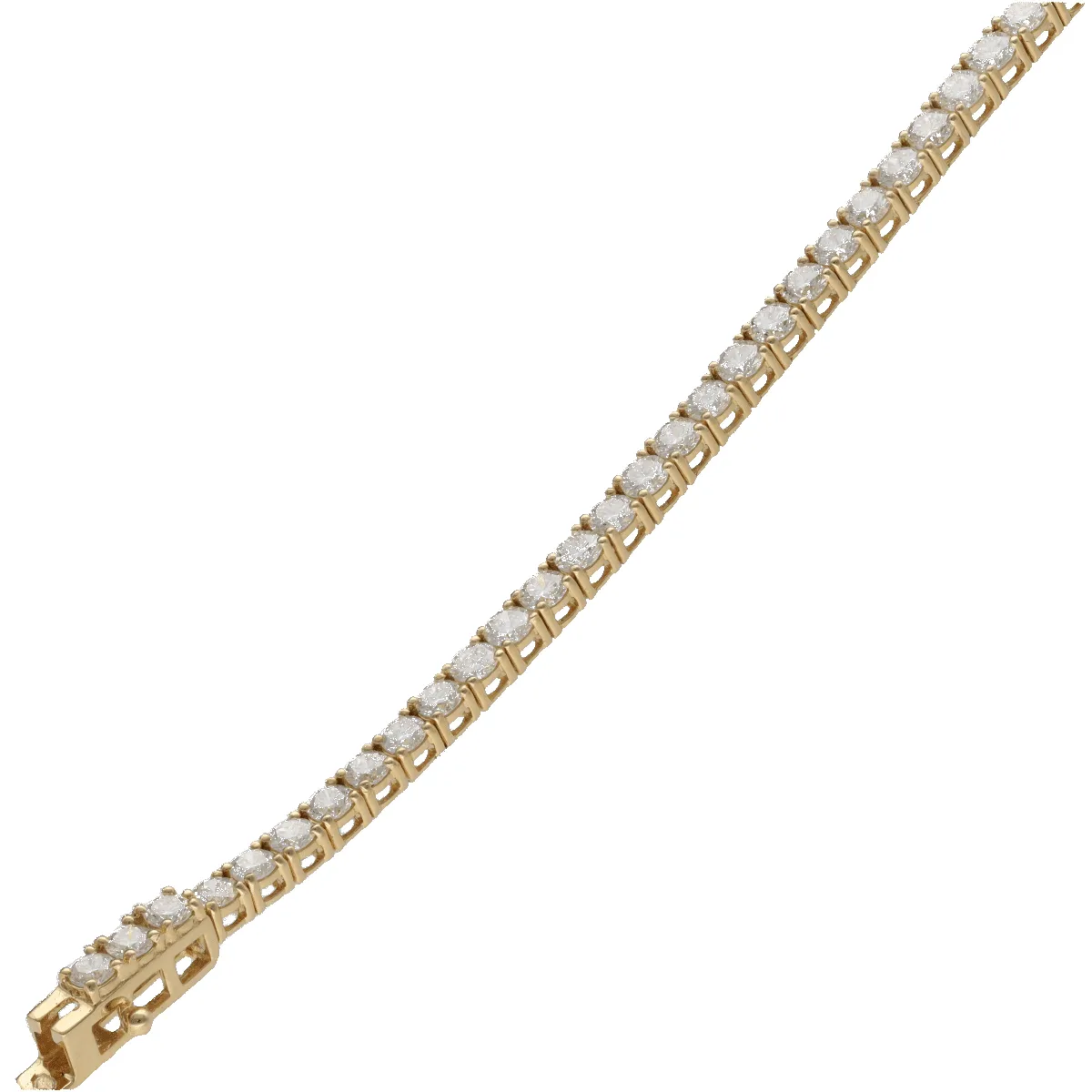 Bracelet ligne en or jaune avec diamants sold by 58 Facettes product image thumbnail 5