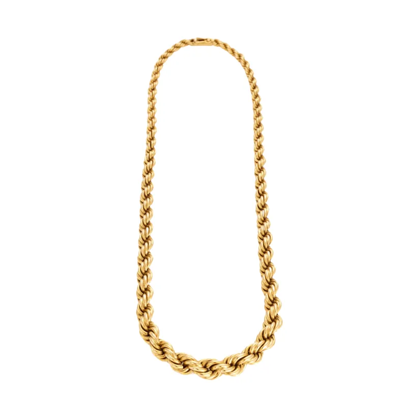 Collier Vintage Chaine Corde Dégradé Or Jaune 18K sold by 58 Facettes