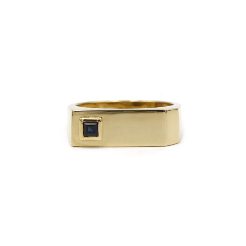 Bague Chevalière Saphir & Diamant sold by 58 Facettes