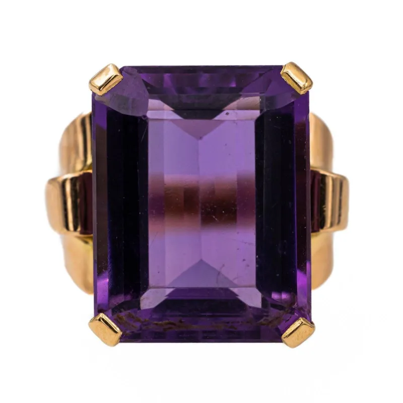 Bague Or rose Améthyste sold by 58 Facettes