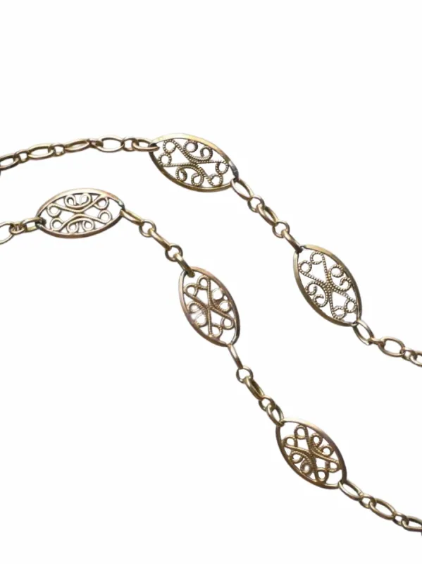 Chaîne maille filigrane en or sold by 58 Facettes