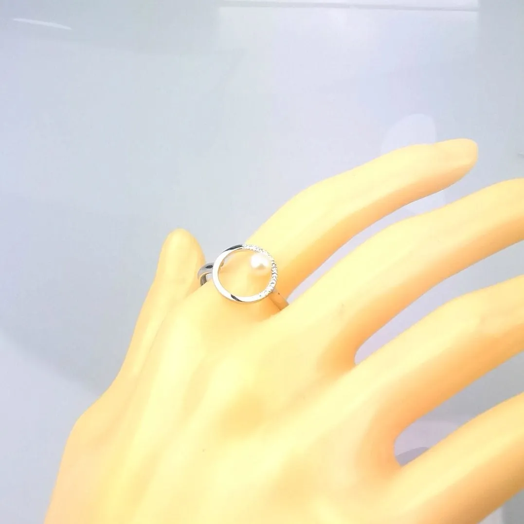 Bague Diamants Et Perle sold by 58 Facettes product image thumbnail 2