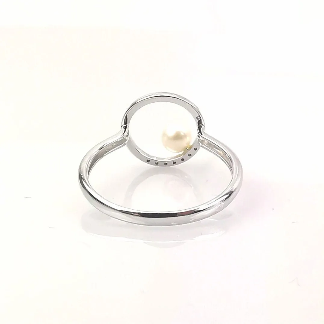 Bague Diamants Et Perle sold by 58 Facettes product image thumbnail 3