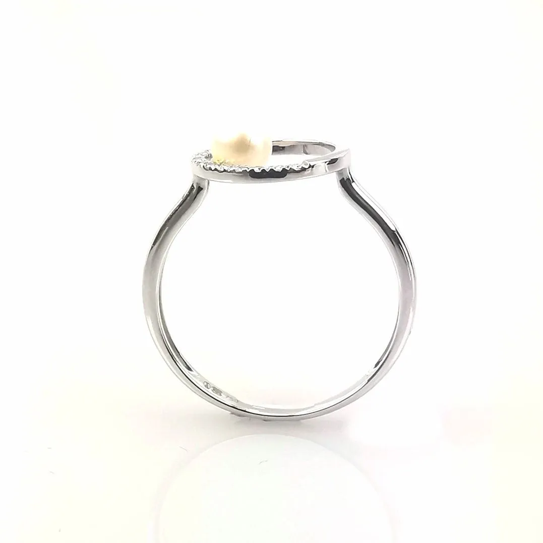 Bague Diamants Et Perle sold by 58 Facettes product image thumbnail 4