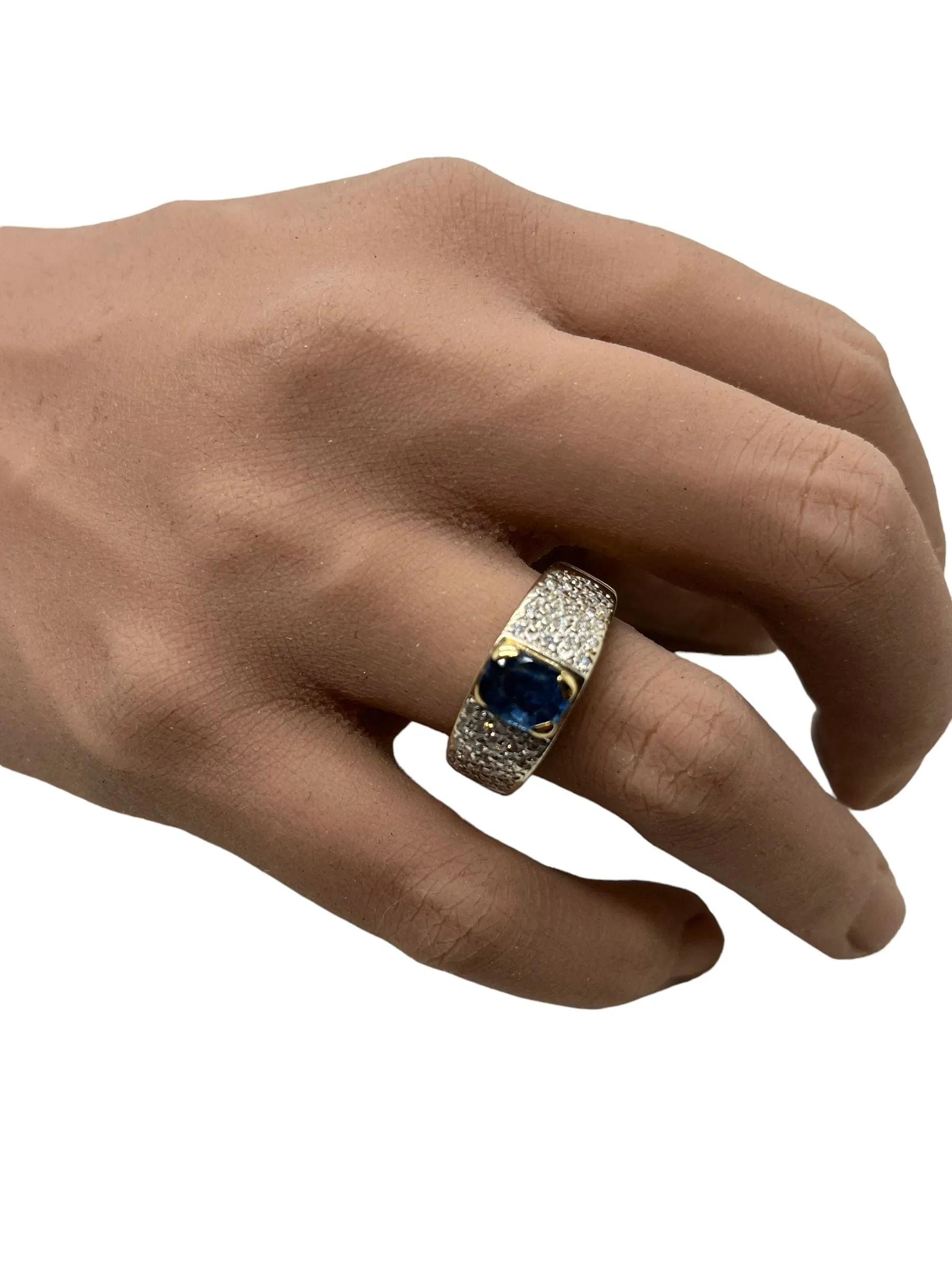 Bague Saphir Et Pavage Diamants sold by 58 Facettes product image thumbnail 3