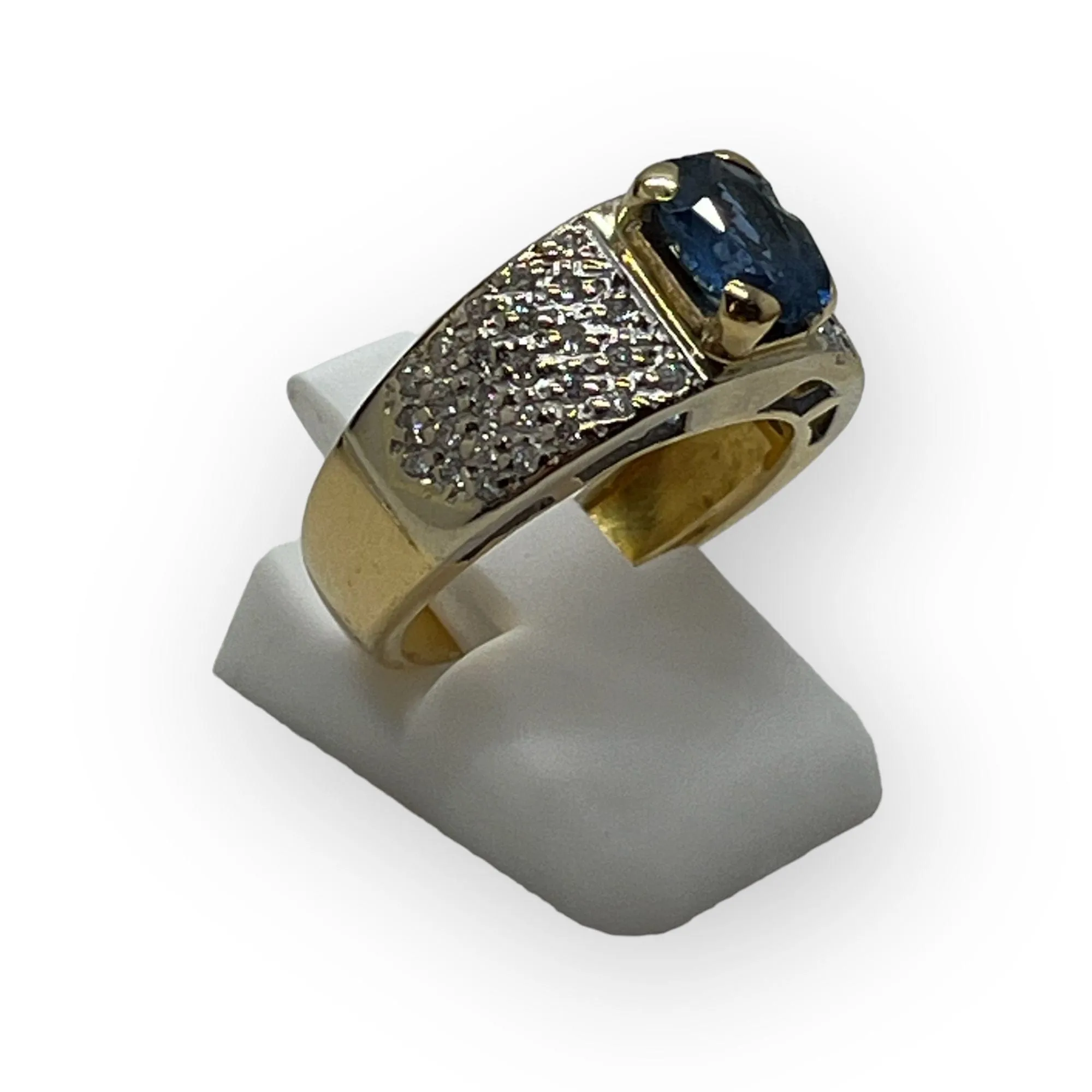 Bague Saphir Et Pavage Diamants sold by 58 Facettes product image thumbnail 4