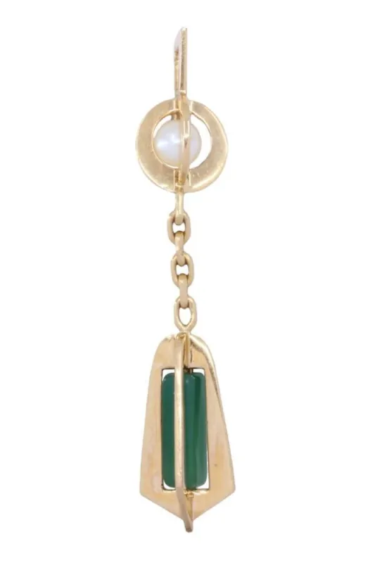 PENDENTIF MODERNE PERLE ET TOURMALINE sold by 58 Facettes