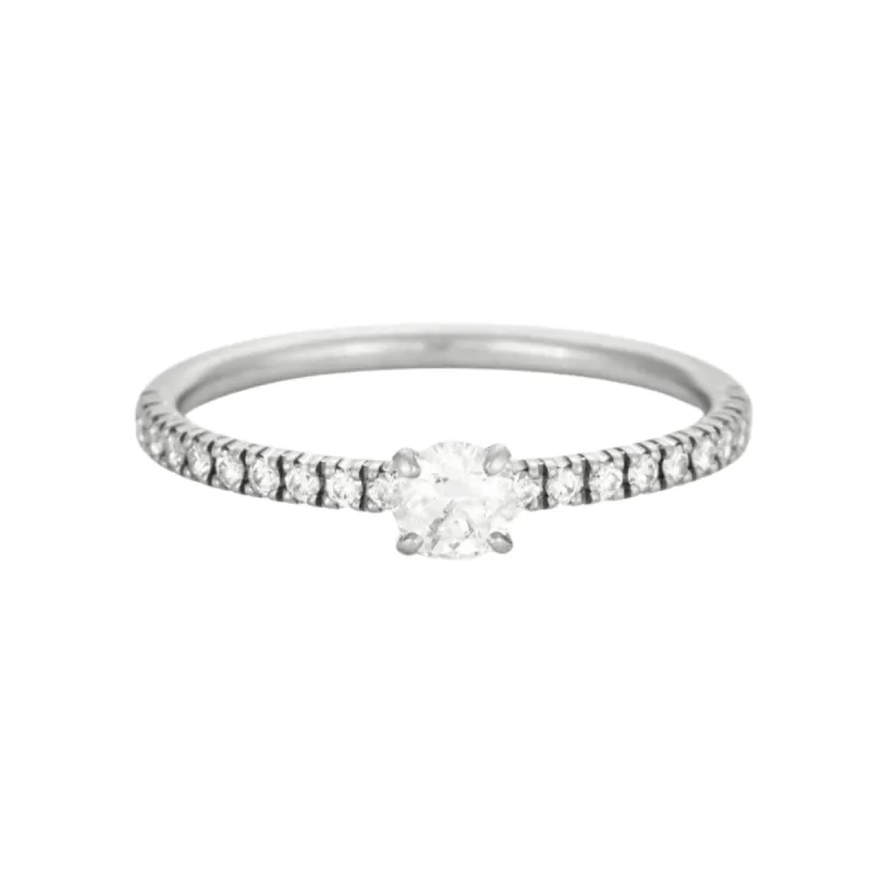 CARTIER - Etincelle - Bague solitaire platine. sold by 58 Facettes
