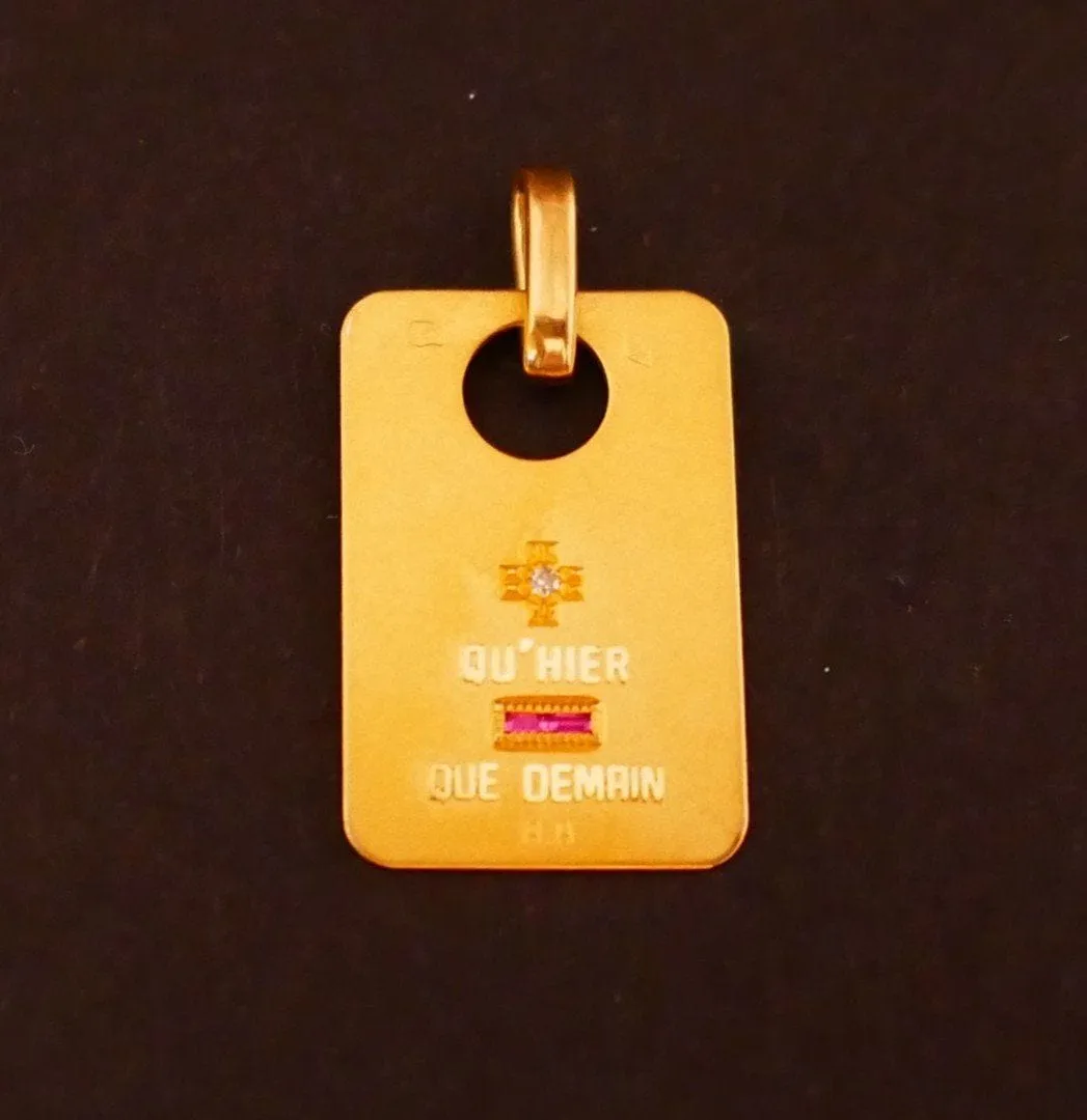 AUGIS - Médaille d'Amour Diamant et Rubis, Or sold by 58 Facettes product image thumbnail 4