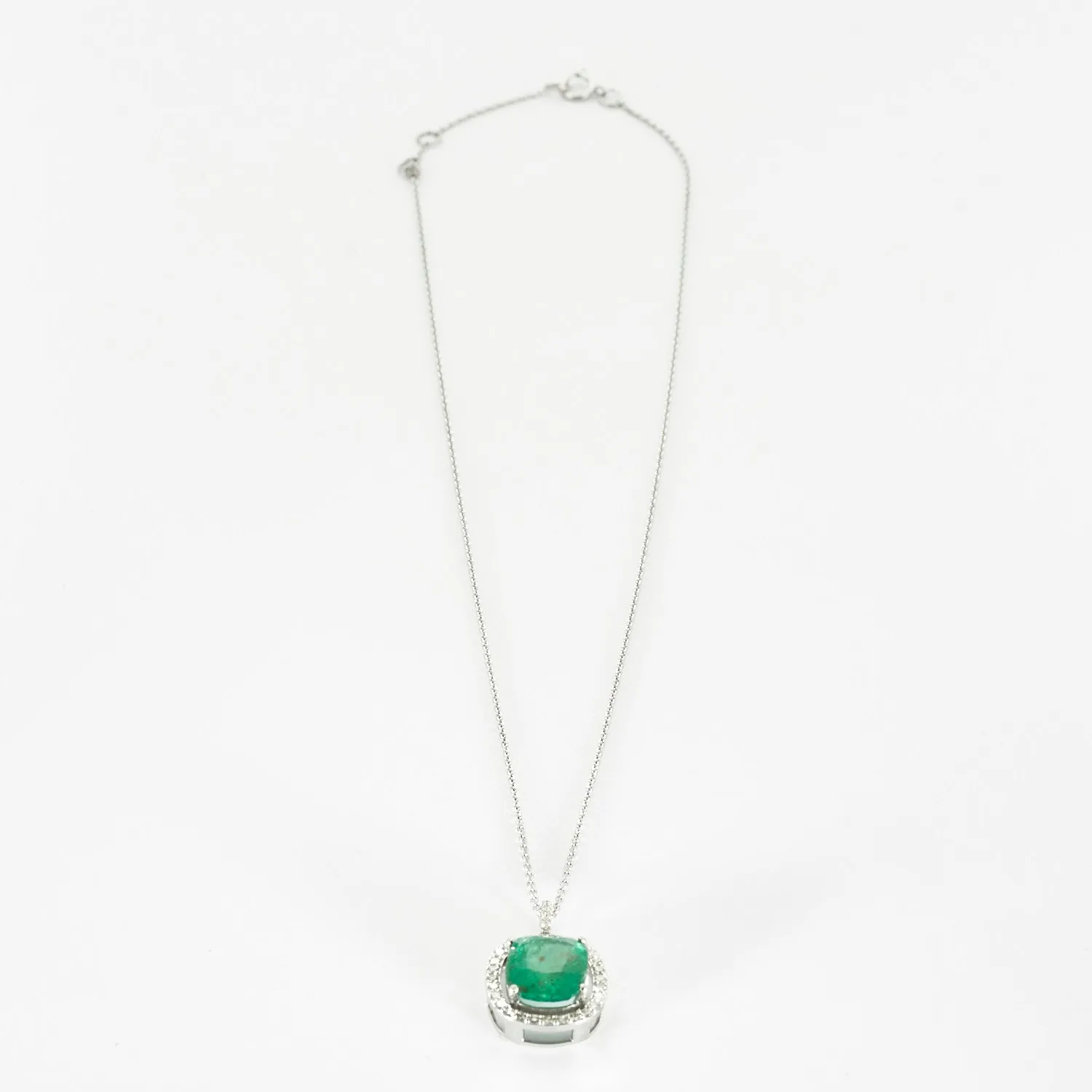 Collier en or gris émeraude et diamants sold by 58 Facettes product image thumbnail 3