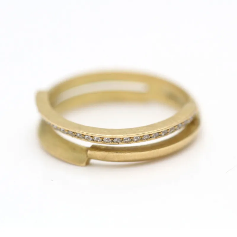 Bague en or 18 carats avec diamants made by 58 Facettes