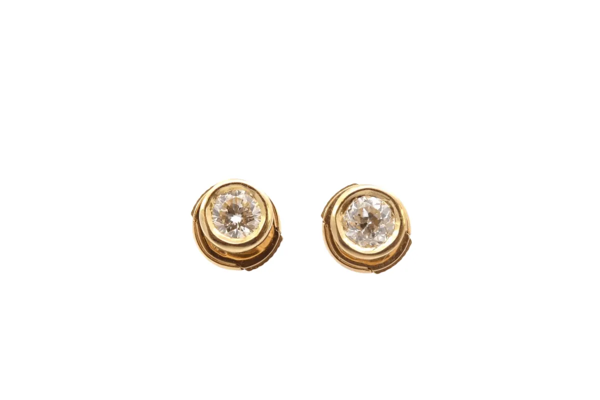 Boucles d’oreilles puces diamant en or sold by 58 Facettes