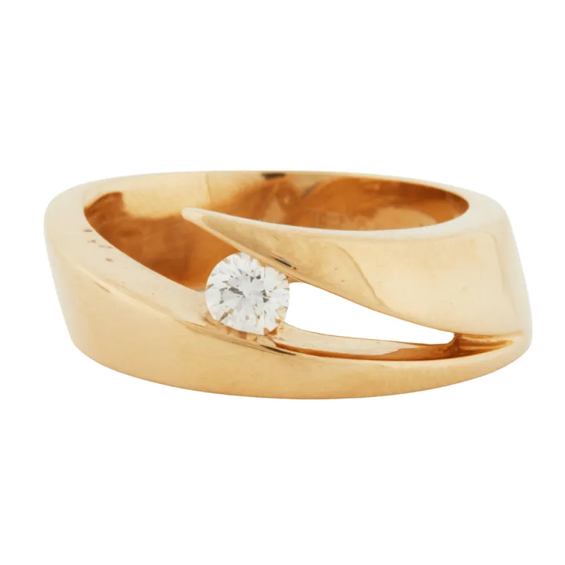 GAREL - Bague solitaire diamant or jaune sold by 58 Facettes