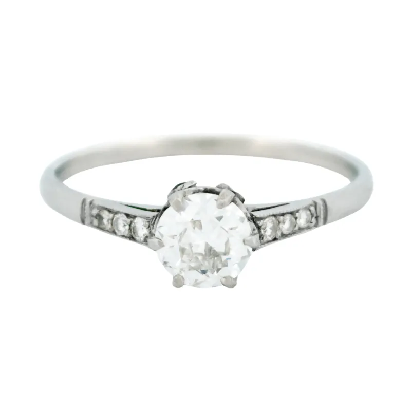 Solitaire diamant saphir platine sold by 58 Facettes