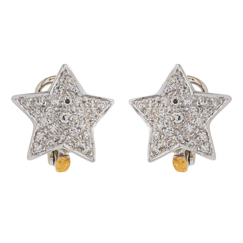 Boucles d'oreilles étoile Or Blanc Diamant sold by 58 Facettes