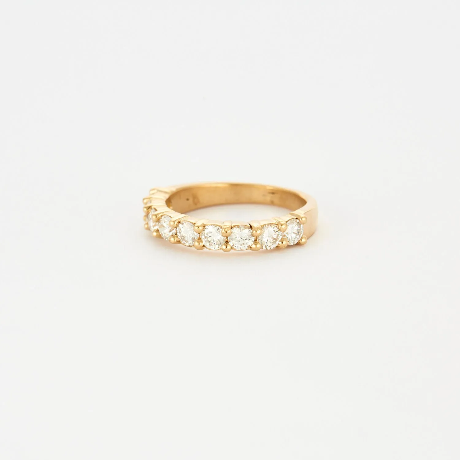 Demi-alliance - Bague en or jaune 750 et diamants sold by 58 Facettes product image thumbnail 3