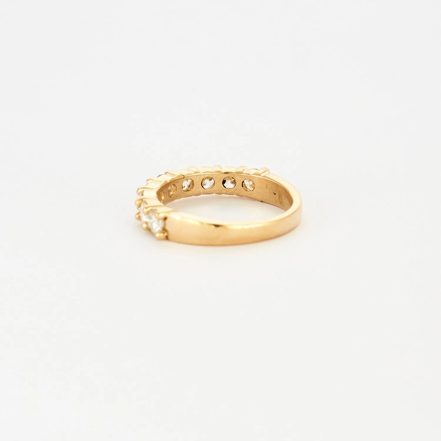 Demi-alliance - Bague en or jaune 750 et diamants sold by 58 Facettes product image thumbnail 5