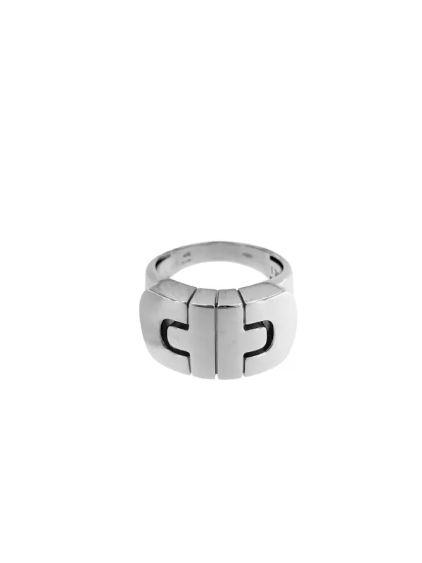 BULGARI - Bague Parentesi Or Blanc sold by 58 Facettes