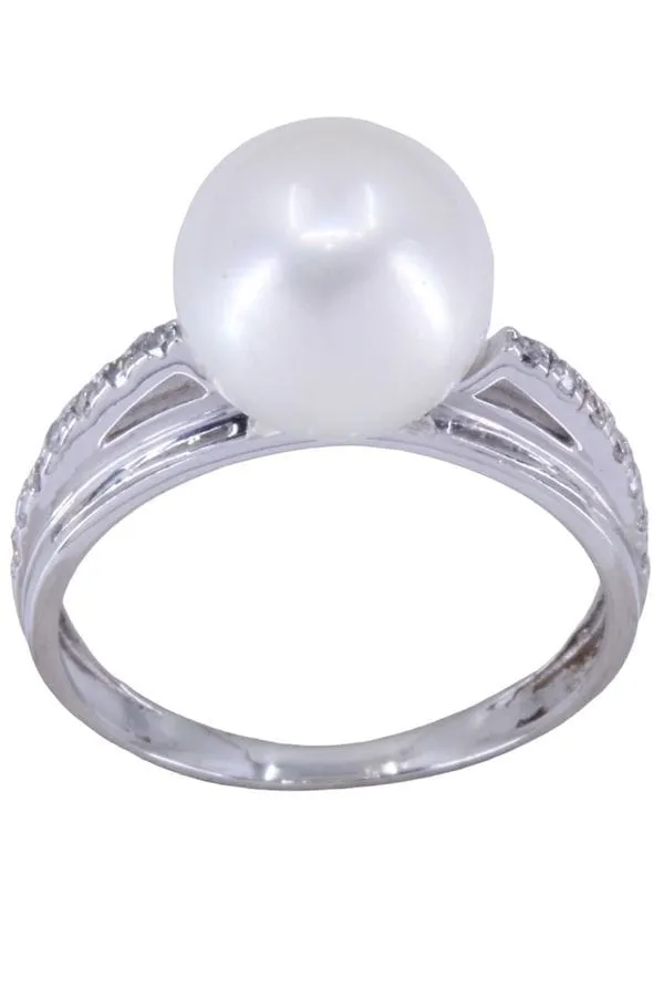 BAGUE PERLE ET DIAMANTS sold by 58 Facettes product image thumbnail 3