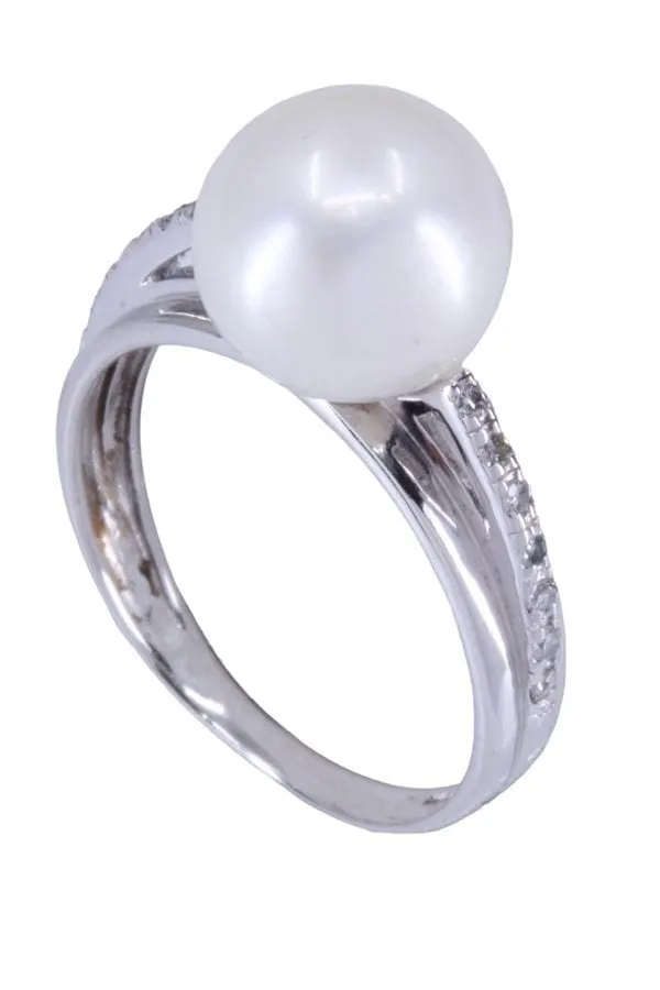 BAGUE PERLE ET DIAMANTS sold by 58 Facettes product image thumbnail 4