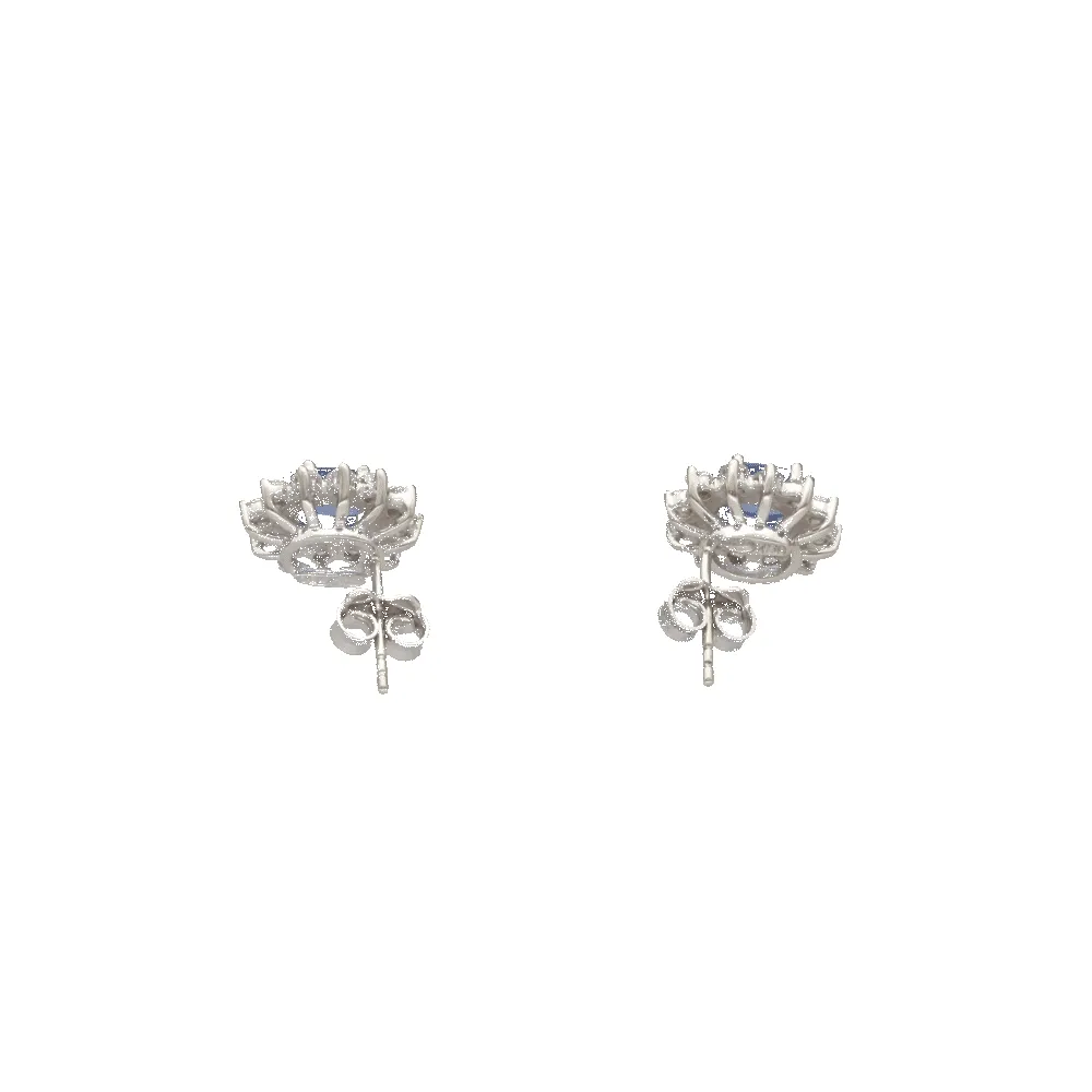Boucles d'oreilles saphirs et diamants Or gris sold by 58 Facettes product image thumbnail 3